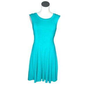 Chelsea & Theodore T Shirt Dress Sleeveless A Line Green Womens Small